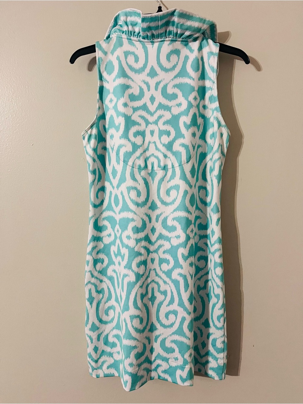 Gretchen Scott Jersey Ruffleneck Dress Arabesque Sz S - Picture 4 of 6